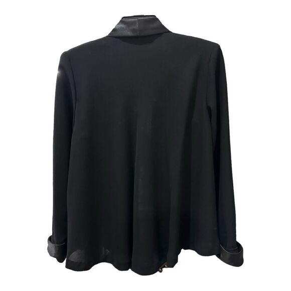 Another Thyme blazer, jacket, cardigan shimmer satin cuff and lapel flowy - Picture 2 of 9